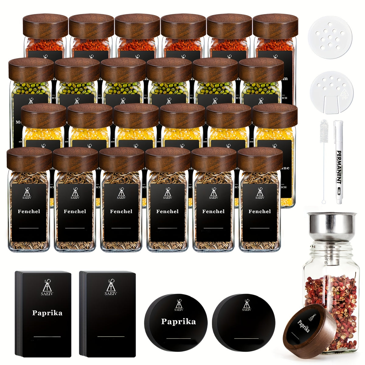 Set di barattoli per spezie, 120 ml per cucina e zona pranzo – vista dettagliata 11