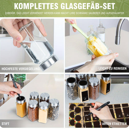 Set di barattoli per spezie, Acciaio Antiruggine per zona pranzo e cucina – vista principale