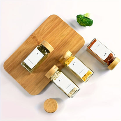 Set di barattoli per spezie, Coperchio In Bambù per cucina – vista dettagliata 2