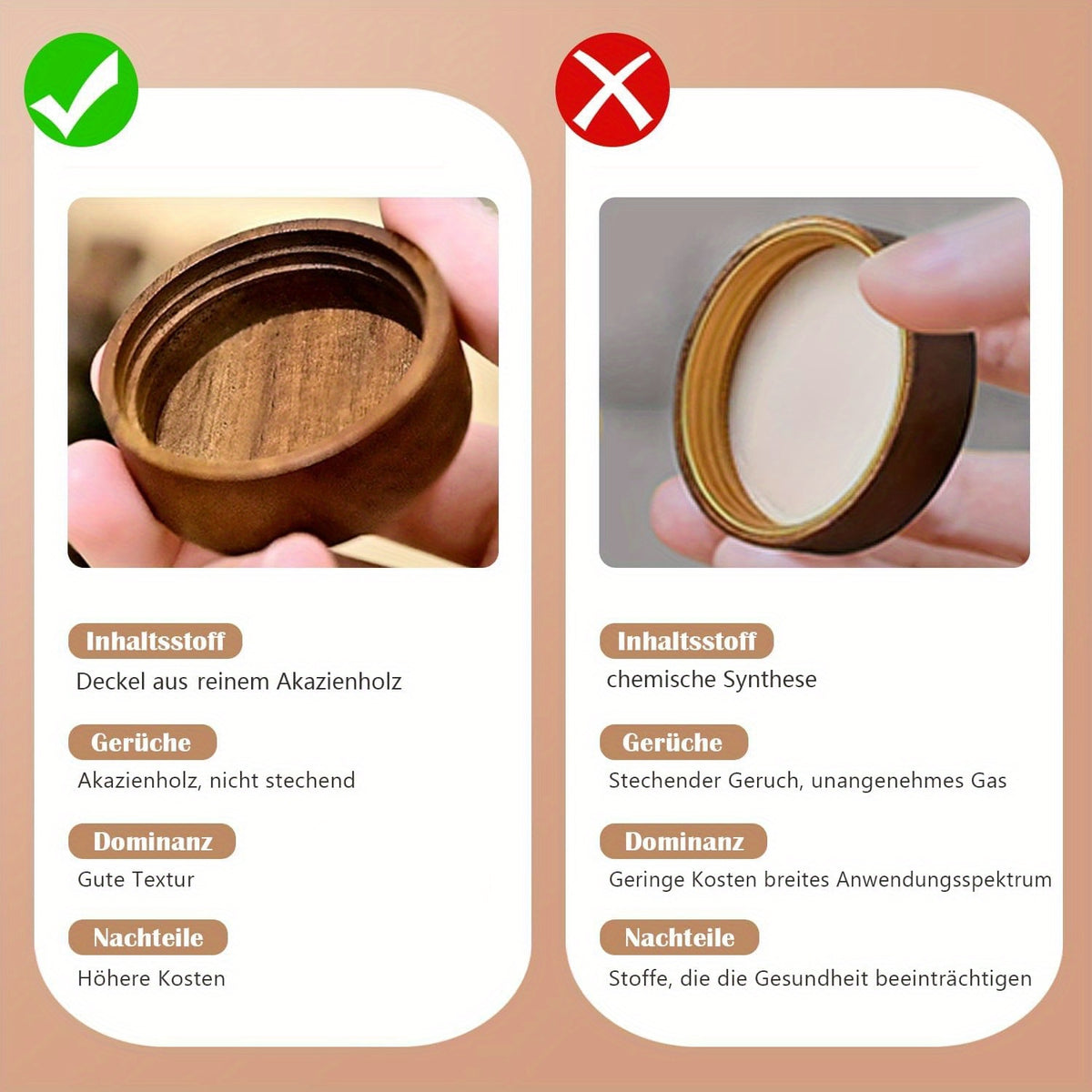 Set di barattoli per spezie, legno per zona pranzo – vista dettagliata 6