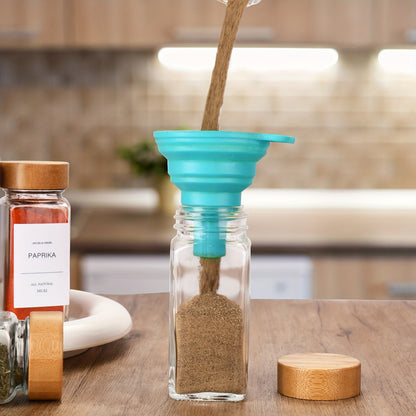 Set di barattoli per spezie, pieghevole per zona pranzo e Spezie con Etichette – vista dettagliata 8