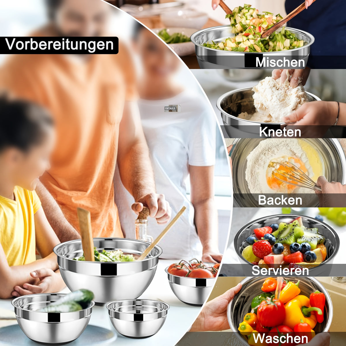 Set di ciotole, 5L per cucina e zona pranzo – vista dettagliata 13