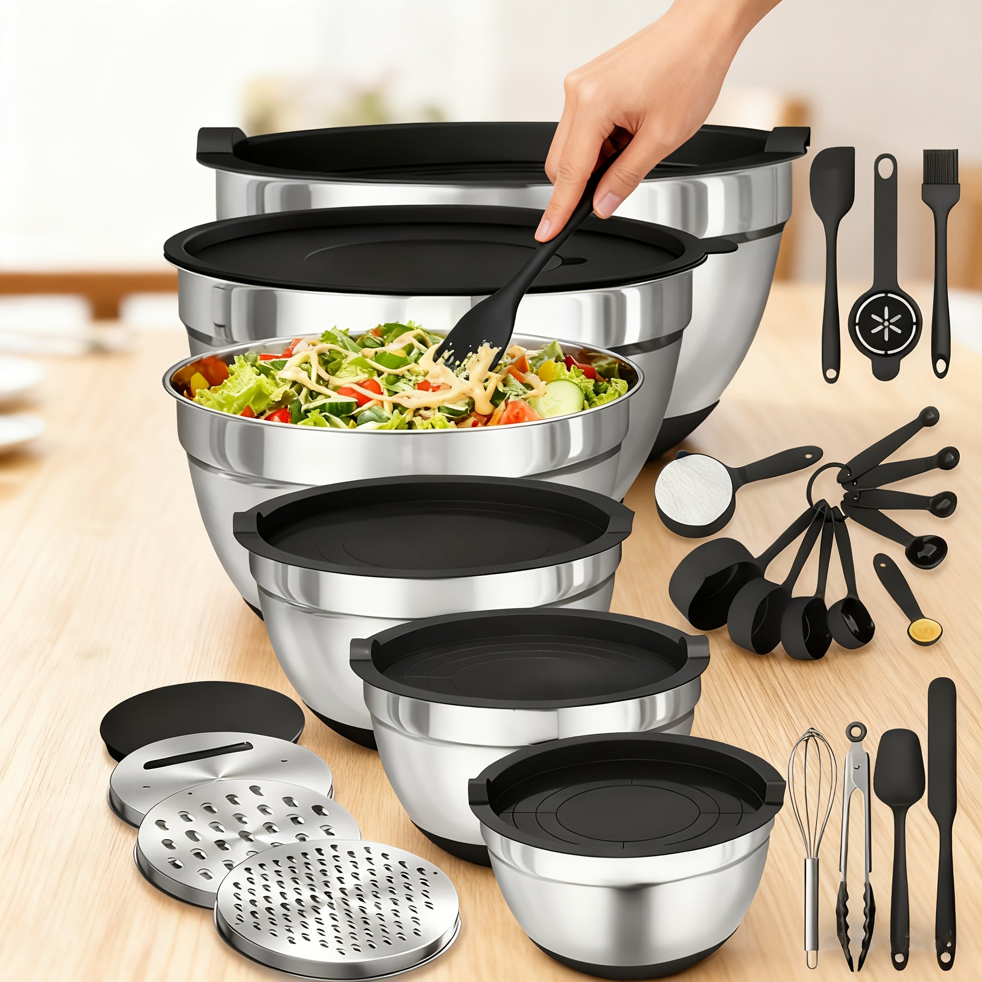 Set di ciotole, antiscivolo per cucina e zona pranzo – vista dettagliata 3