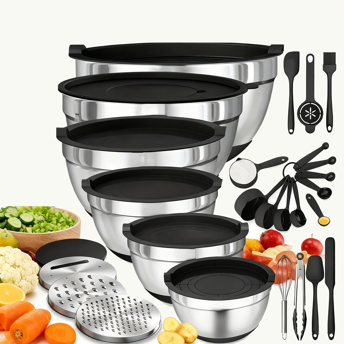 Set di ciotole, antiscivolo per cucina e zona pranzo – vista dettagliata 10