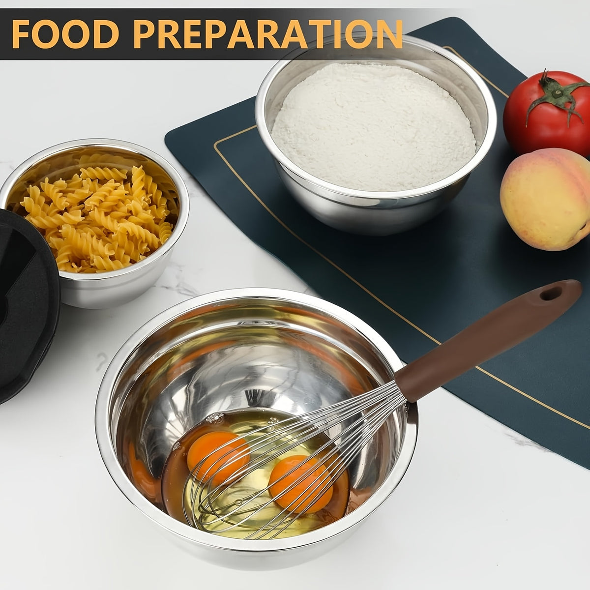Set di ciotole, antiscivolo per zona pranzo e cucina – vista dettagliata 7