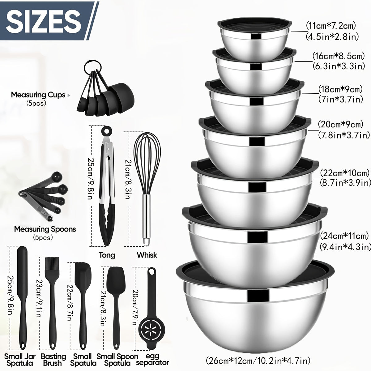 Set di ciotole per cucina e zona pranzo – vista dettagliata 2
