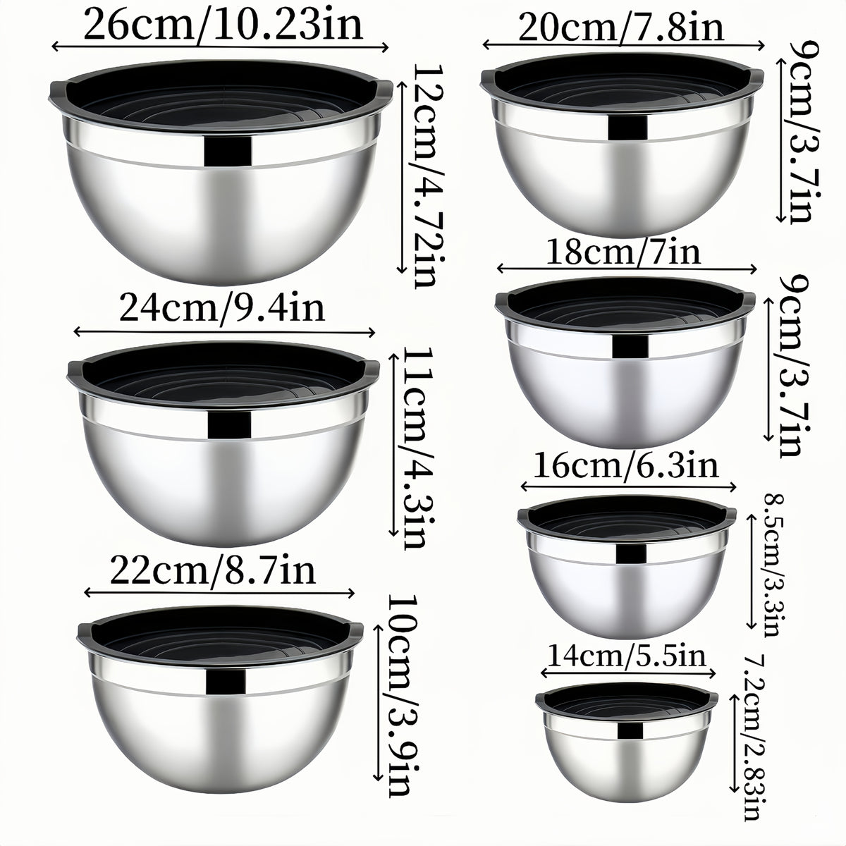 Set di ciotole, Set Da 7 Pezzi per cucina e zona pranzo – vista dettagliata 2