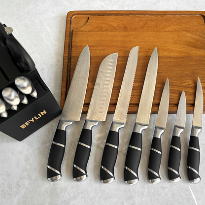 Set di coltelli da cucina, legno per cucina e zona pranzo – vista dettagliata 3