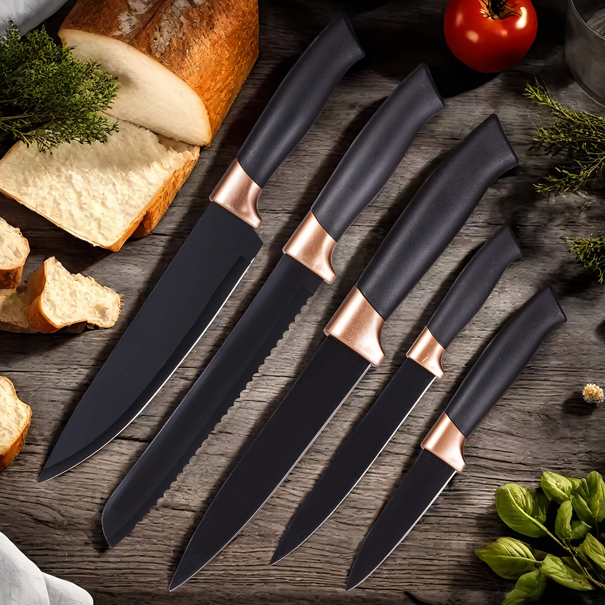 Set di coltelli da cucina, Nero per cucina e zona pranzo – vista dettagliata 12