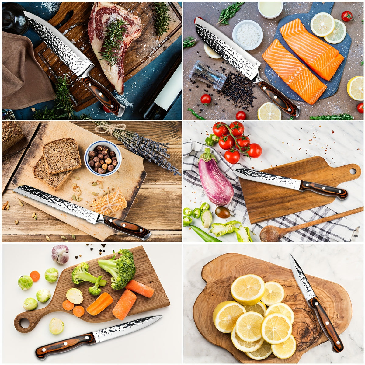 Set di coltelli, legno per cucina e zona pranzo – vista dettagliata 3