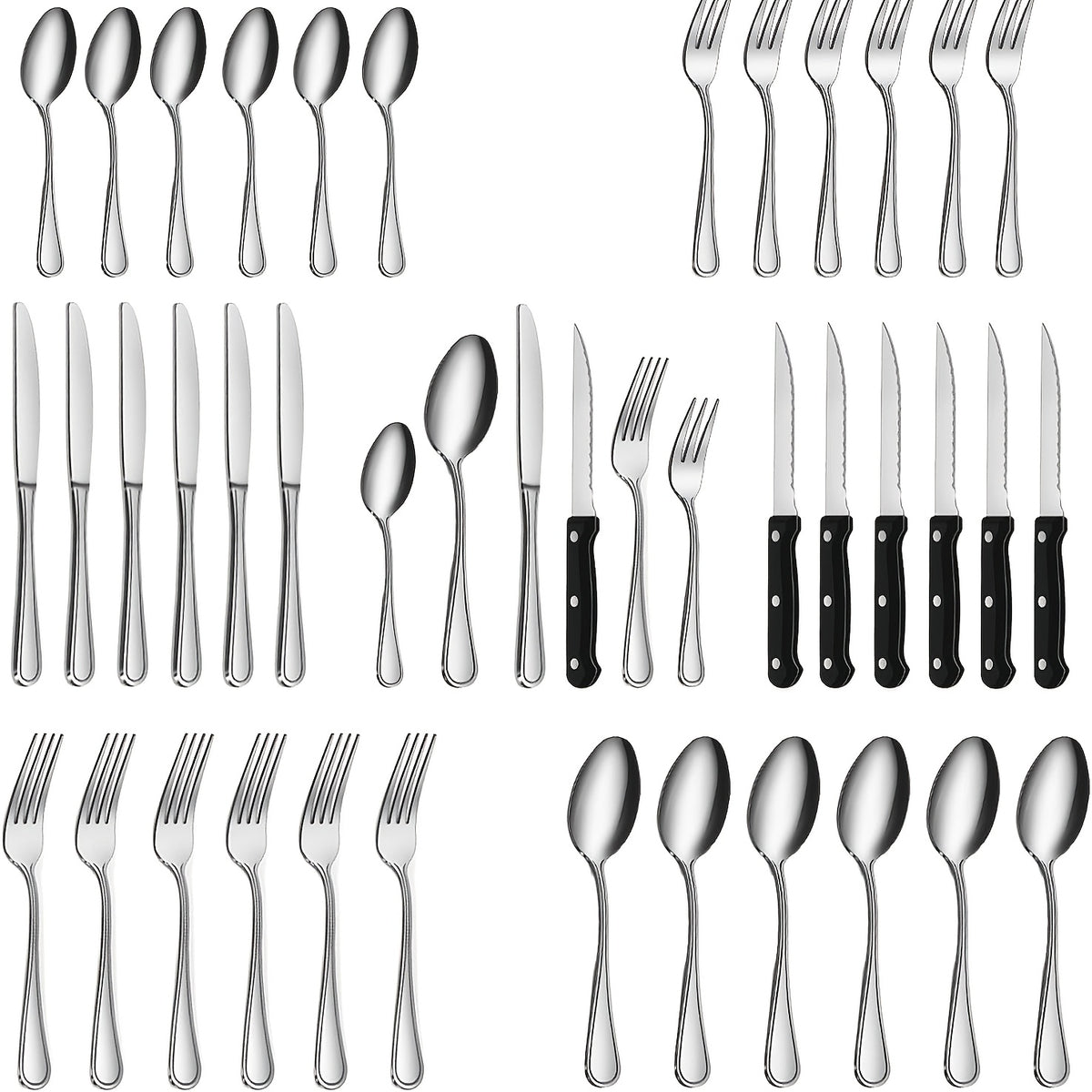 Set di posate, lavabile in lavastoviglie per cucina – vista dettagliata 3