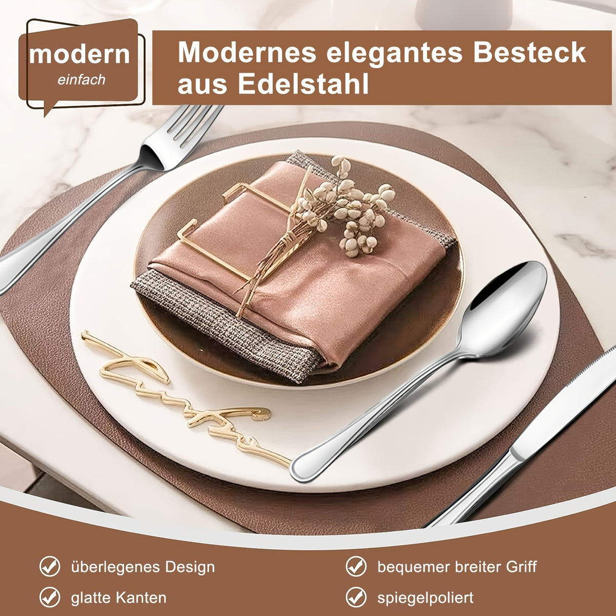 Set di posate, lavabile in lavastoviglie per cucina – vista dettagliata 10