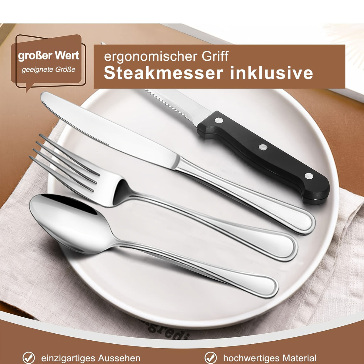 Set di posate, lavabile in lavastoviglie per cucina – vista dettagliata 11