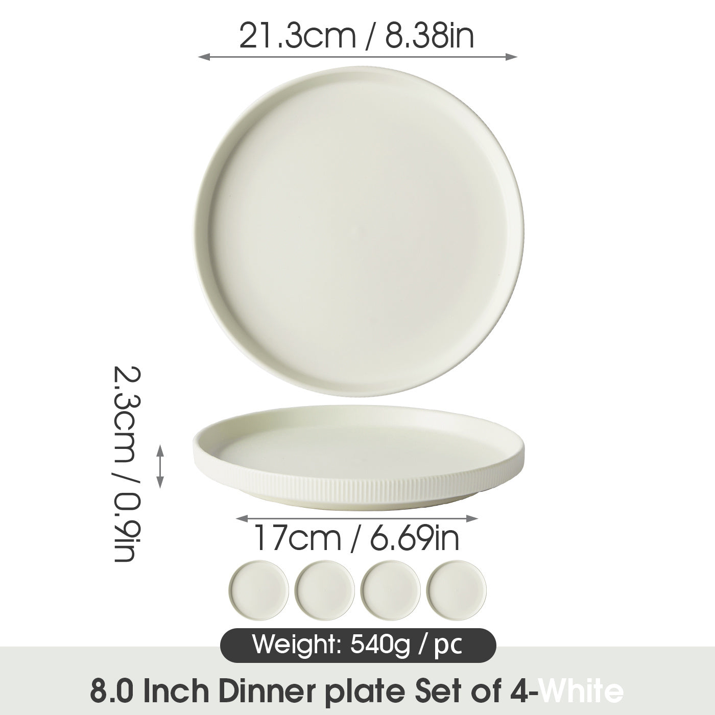 Set di stoviglie, 4 pezzi per cucina – vista dettagliata 4