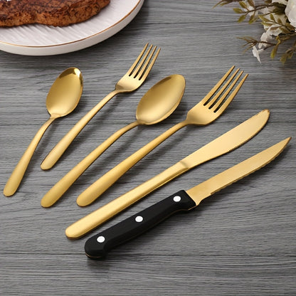 Set di stoviglie, 72 Pezzi, Dorato per cucina e zona pranzo – vista dettagliata 11