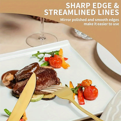 Set di stoviglie, 72 Pezzi, Dorato per cucina e zona pranzo – vista dettagliata 13