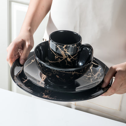 Set di stoviglie, lavabile in lavastoviglie e adatto a microonde per zona pranzo e cucina – vista dettagliata 2