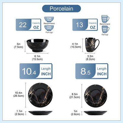 Set di stoviglie, lavabile in lavastoviglie e adatto a microonde per zona pranzo e cucina – vista dettagliata 3