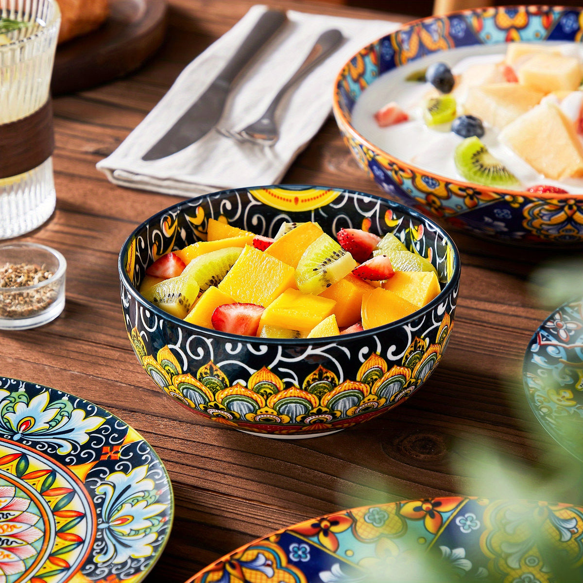 Set di stoviglie, Mixcolor 24 Pezzi per cucina e zona pranzo – vista dettagliata 7