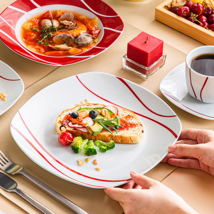 Set di stoviglie, Set da tavola da 18 pezzi per cucina e zona pranzo – vista dettagliata 2