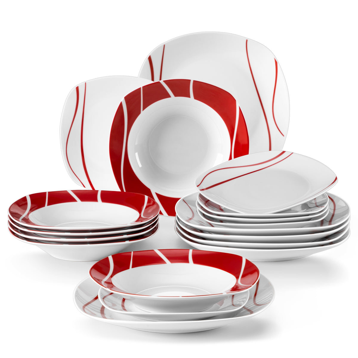 Set di stoviglie, Set da tavola da 18 pezzi per cucina e zona pranzo – vista dettagliata 6