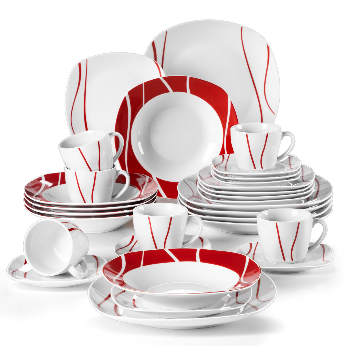 Set di stoviglie, Set da tavola da 18 pezzi per cucina e zona pranzo – vista dettagliata 7