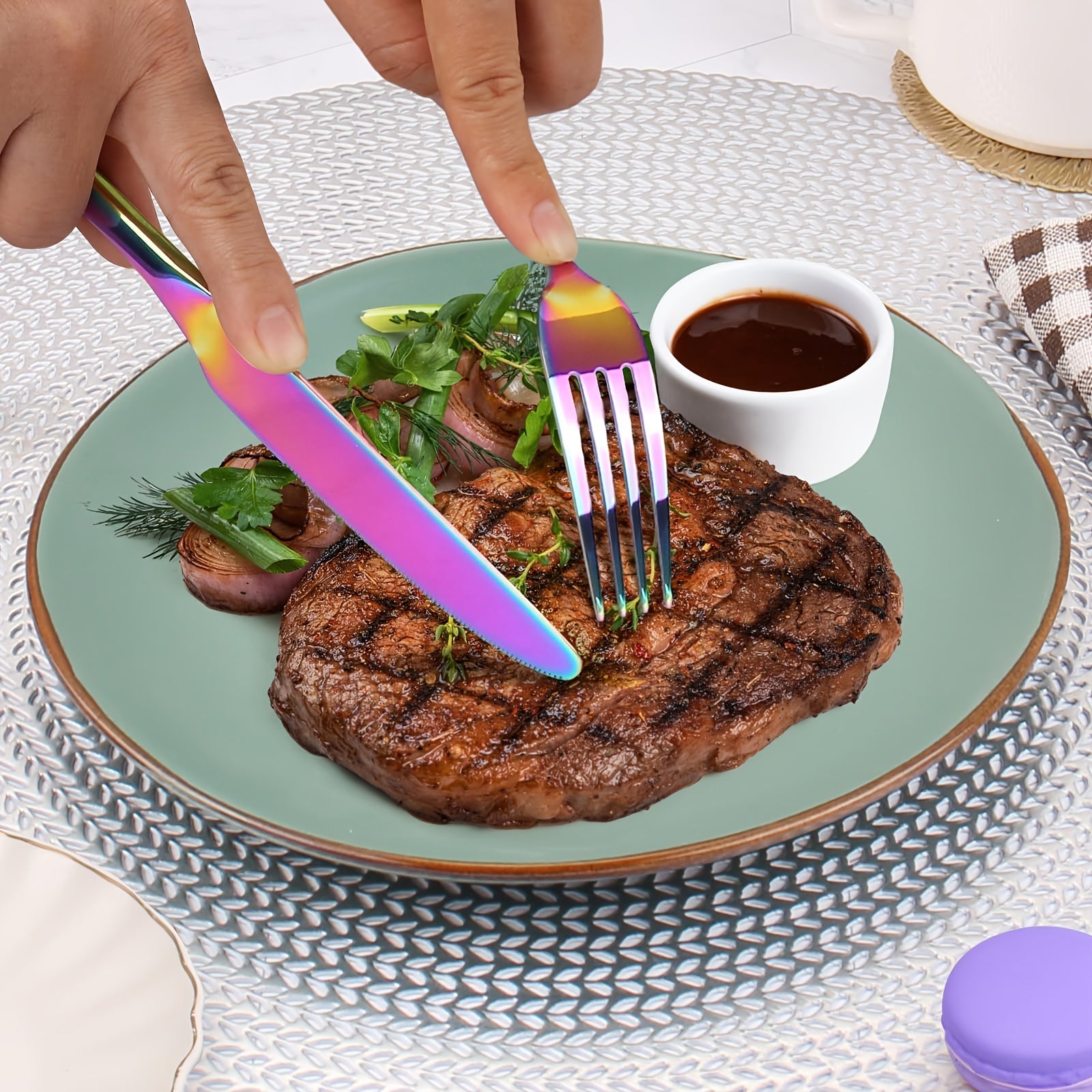 Set di stoviglie, set da tavola per 12 persone per zona pranzo e cucina – vista dettagliata 7