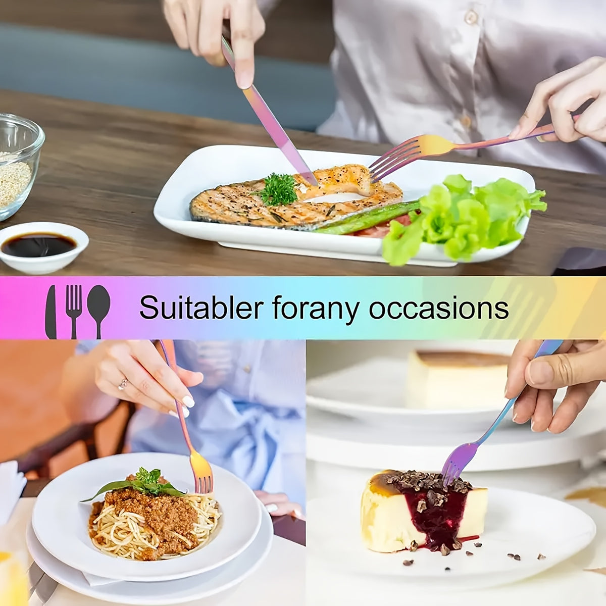 Set di stoviglie, set da tavola per 12 persone per zona pranzo e cucina – vista dettagliata 14