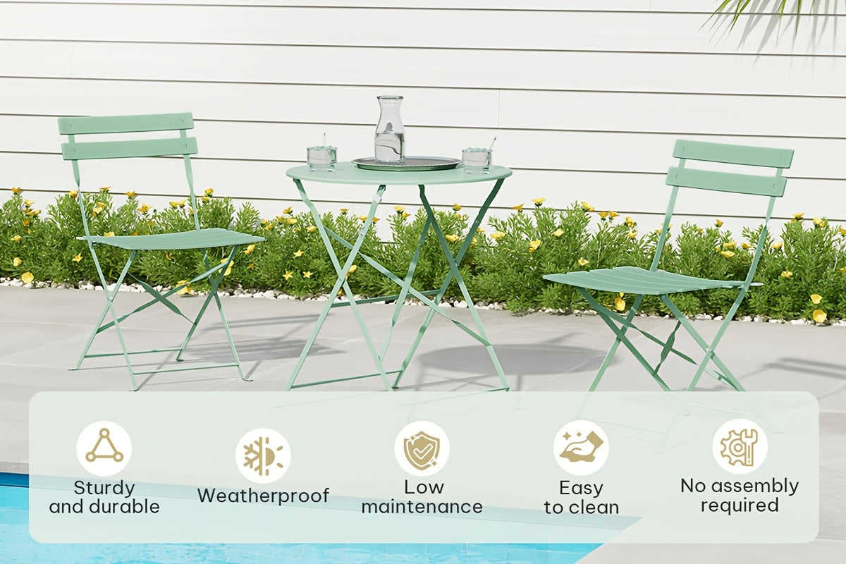 Set mobili da giardino, pieghevole per giardino e balcone – vista dettagliata 8