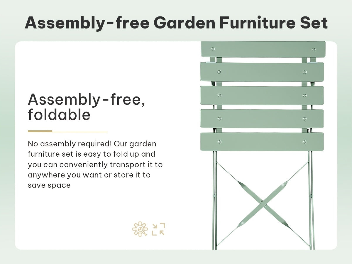 Set mobili da giardino, pieghevole per giardino e balcone – vista dettagliata 10