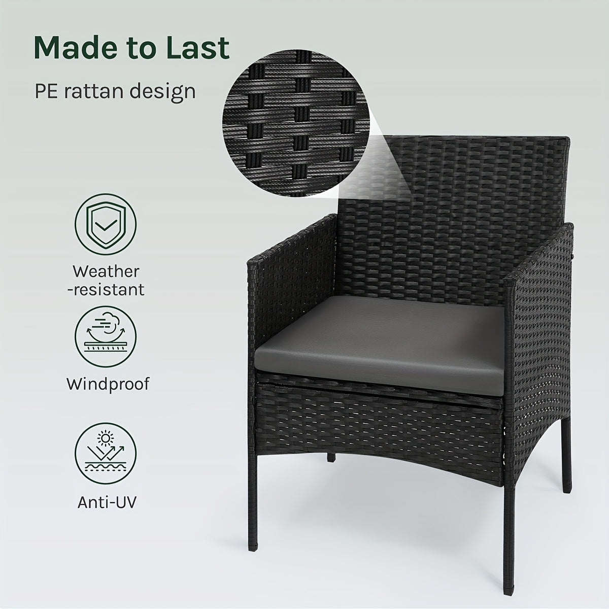 Set tavolo e sedie, 4 Pezzi per zona giorno – vista dettagliata 2