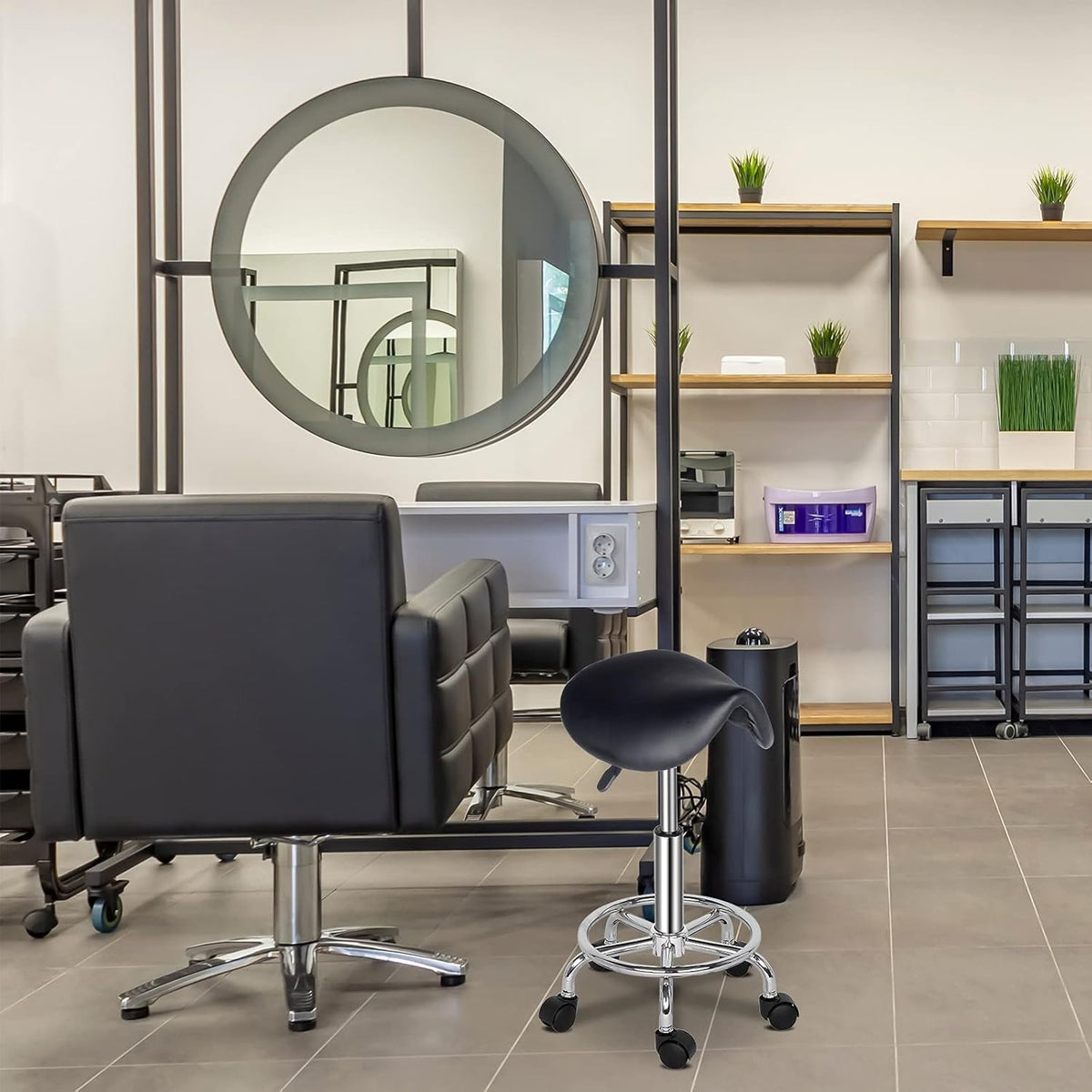 Sgabello Bonnlo, regolabile per ufficio e smart working – vista dettagliata 9