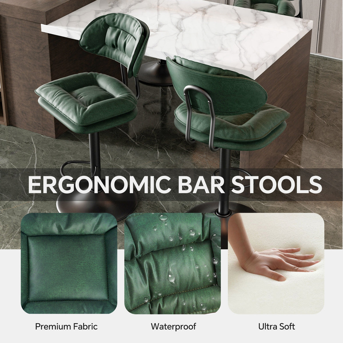 Sgabello da bar, Beige per zona giorno – vista dettagliata 6