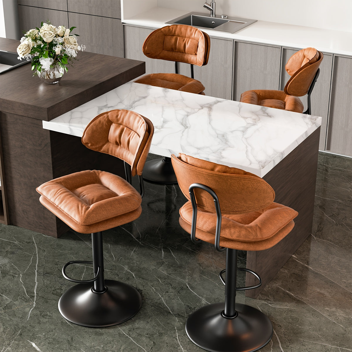 Sgabello da bar, Beige per zona giorno – vista dettagliata 15
