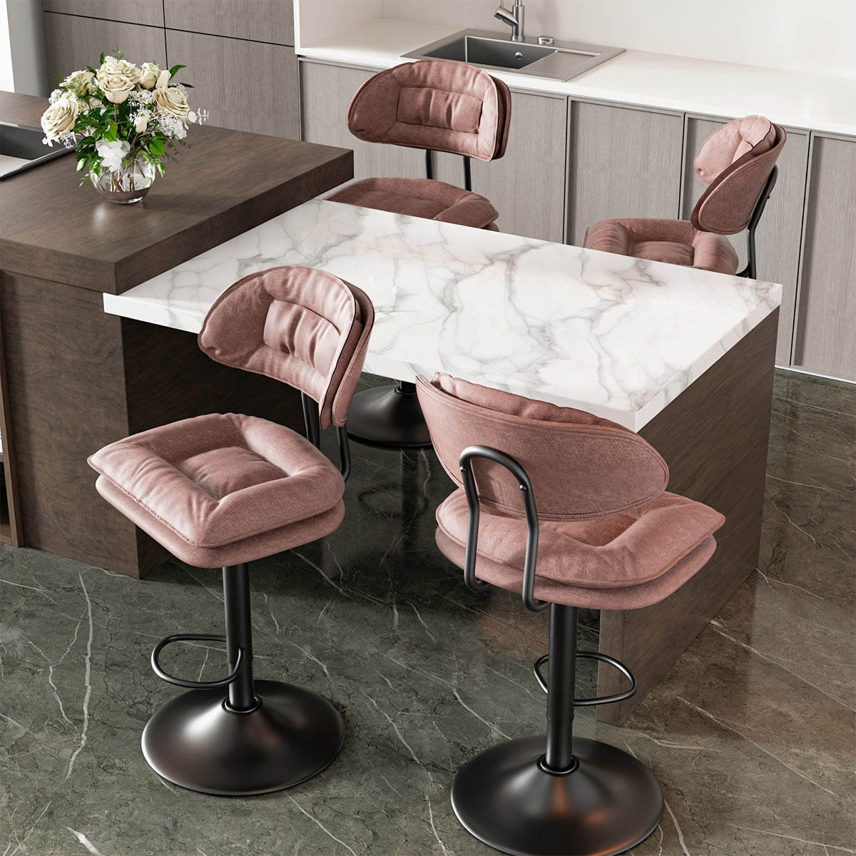 Sgabello da bar, Beige per zona giorno – vista dettagliata 16