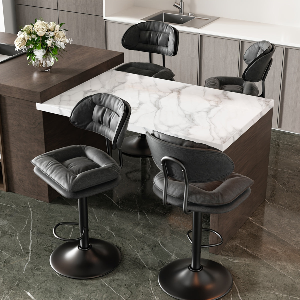 Sgabello da bar, Beige per zona giorno – vista dettagliata 17