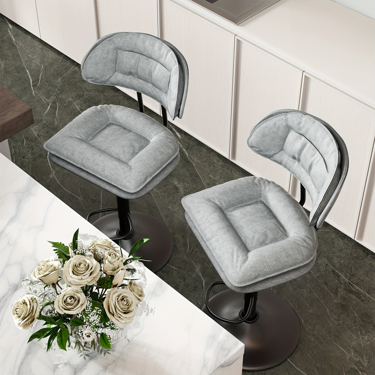 Sgabello da bar, Beige per zona giorno – vista dettagliata 21