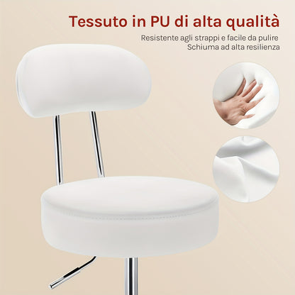 Sgabello girevole, Bianco per smart working – vista dettagliata 7
