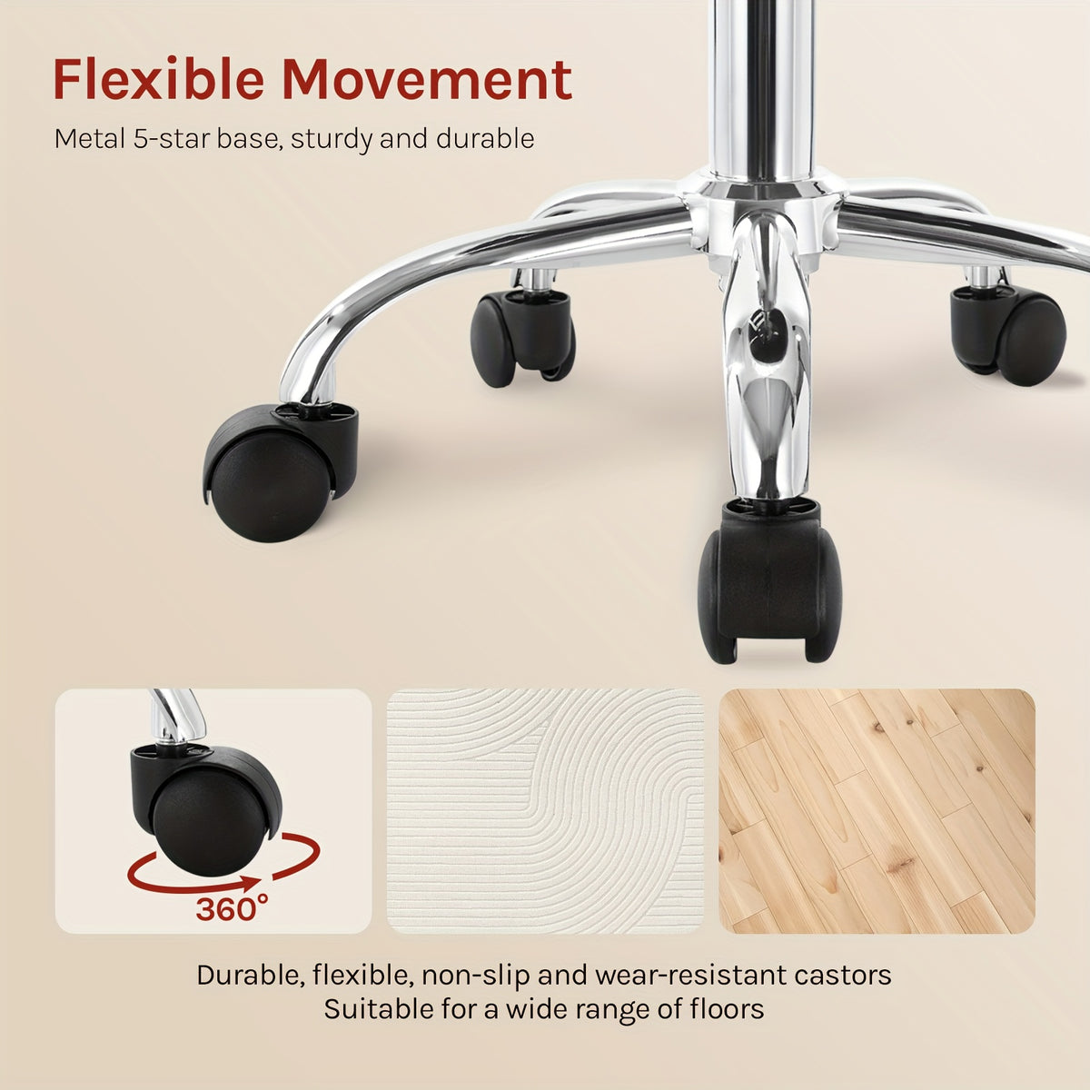 Sgabello girevole, Bianco per smart working – vista dettagliata 10