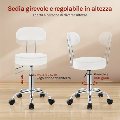 Sgabello girevole, Bianco per smart working – vista dettagliata 17