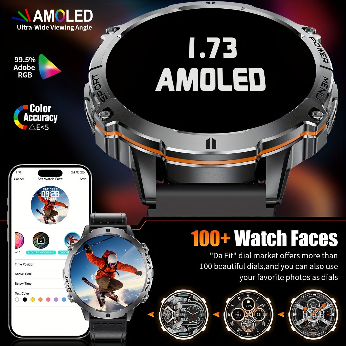 Smartwatch, silicone per iPhone e Android – vista dettagliata 5