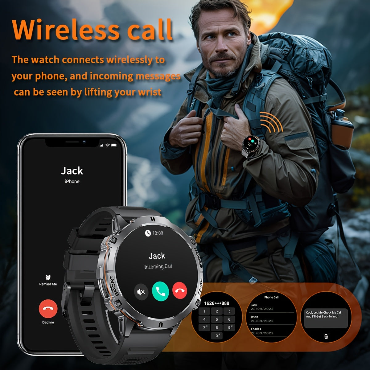 Smartwatch, silicone per iPhone e Android – vista dettagliata 8