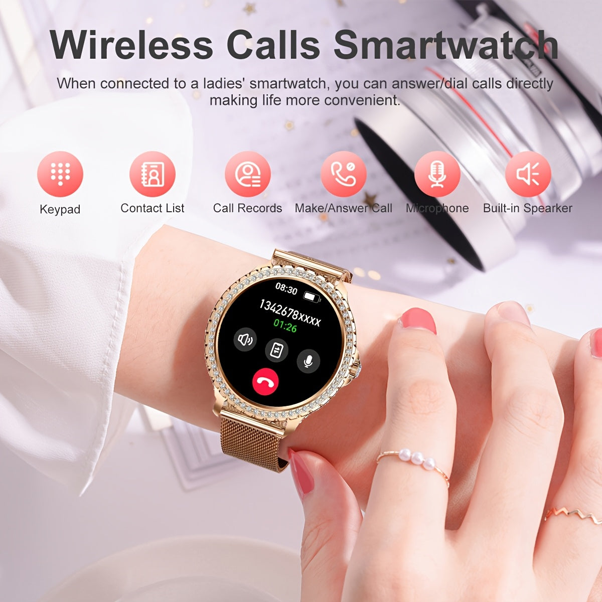 Smartwatch, wireless per iPhone Android e uso quotidiano – vista dettagliata 9