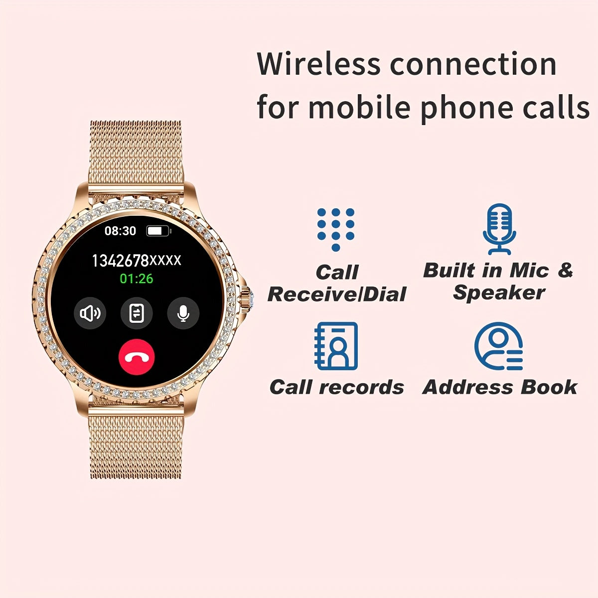Smartwatch, wireless per iPhone Android e uso quotidiano – vista dettagliata 10