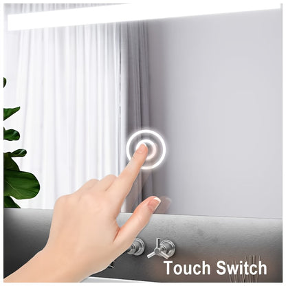 Specchio da bagno smart, illuminazione LED per casa e bagno – vista dettagliata 17