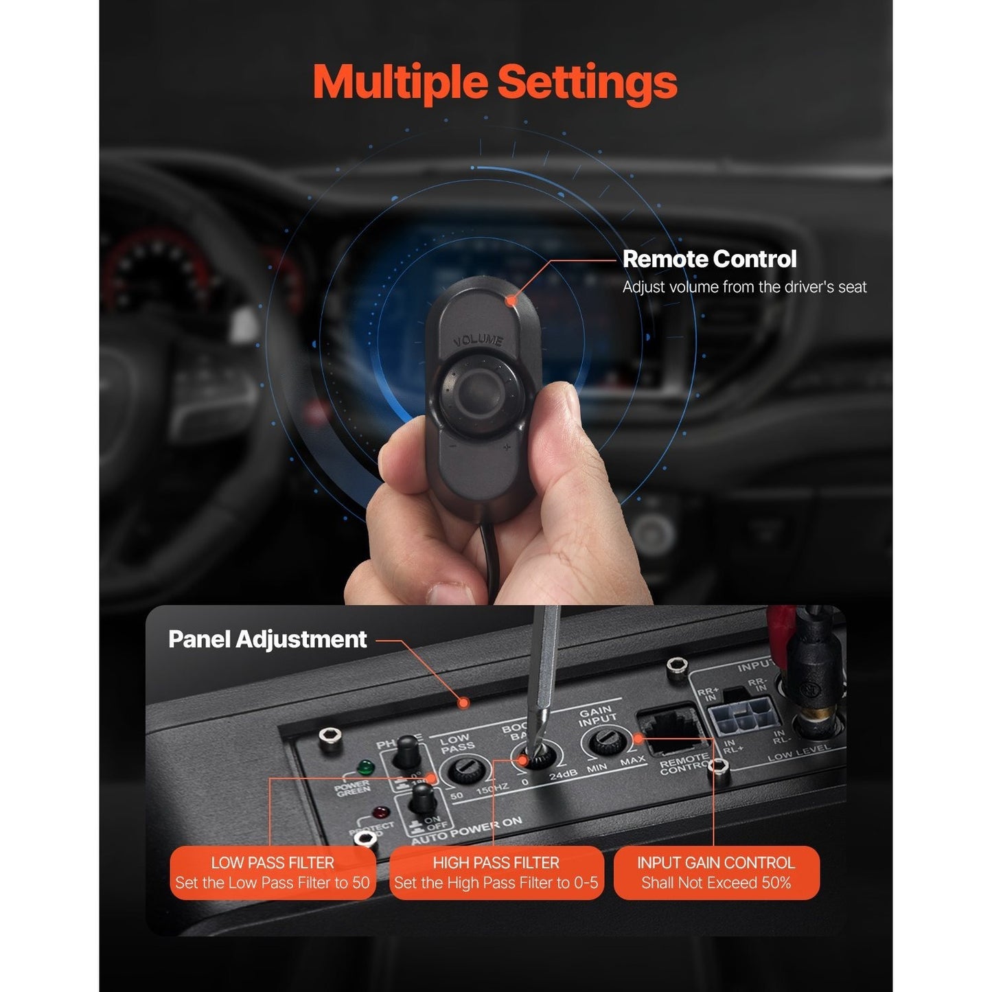 Subwoofer per auto, 400W per veicolo e viaggio – vista dettagliata 7