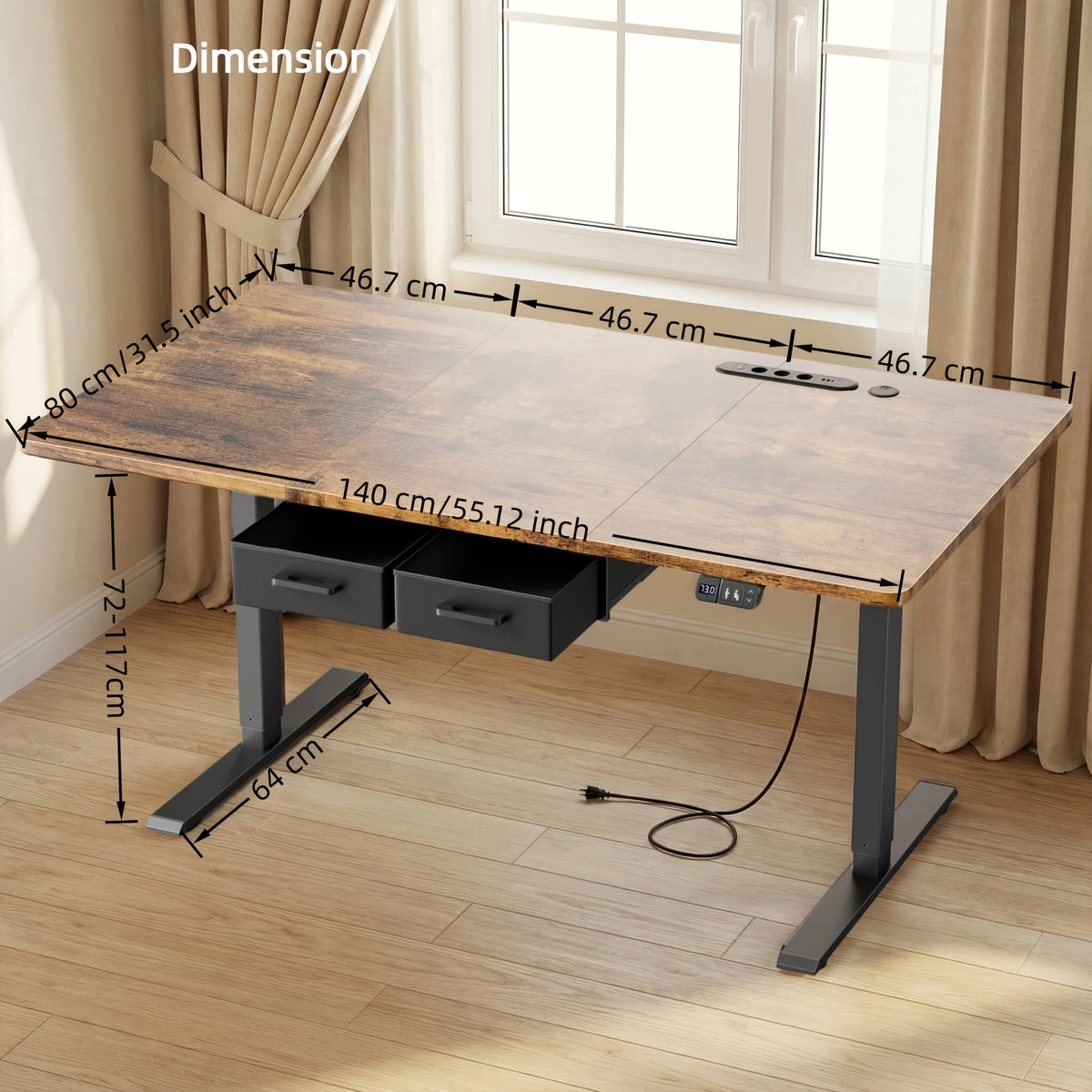 Tavolino da letto per laptop, Bianco 120 Cm per letto – vista dettagliata 4