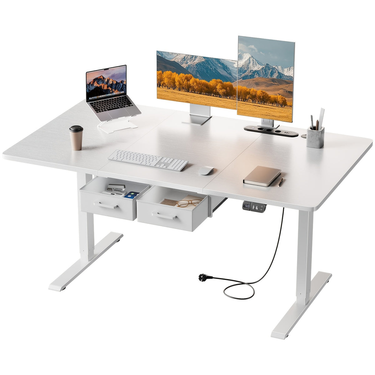 Tavolino da letto per laptop, Bianco 120 Cm per letto – vista dettagliata 5