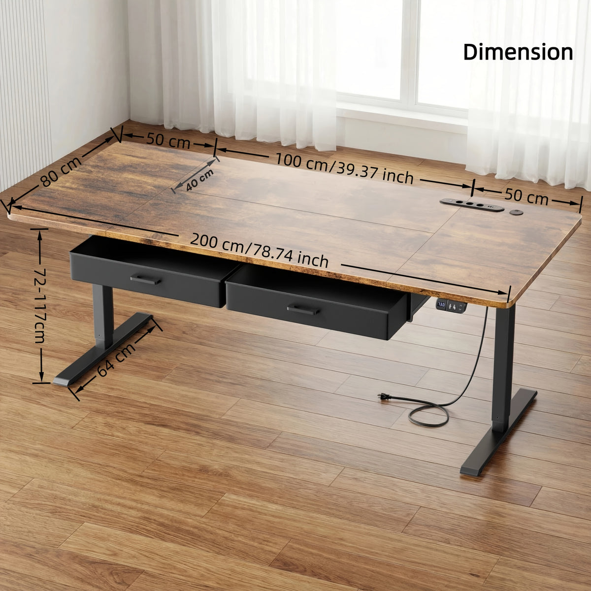 Tavolino da letto per laptop, Bianco 120 Cm per letto – vista dettagliata 9