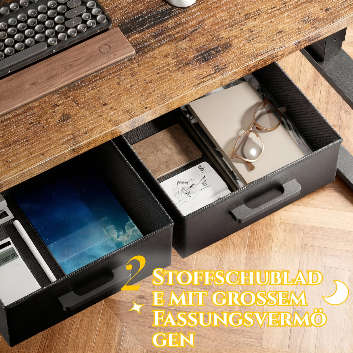 Tavolino da letto per laptop, Bianco 120 Cm per letto – vista dettagliata 17